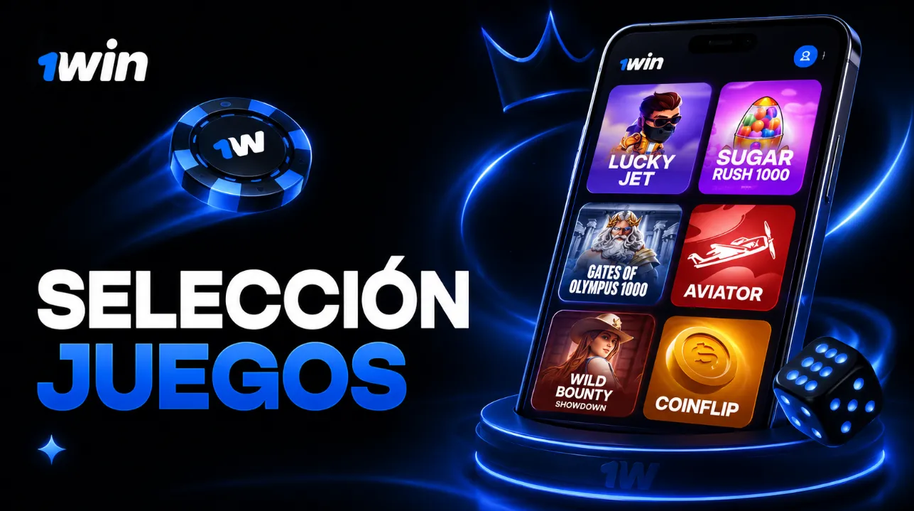 Selección de juegos en 1win online casino